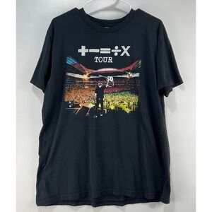 Ed Sheeran Mathematics Tour T-Shirt Black 2023 World Tour Dates Large Mens